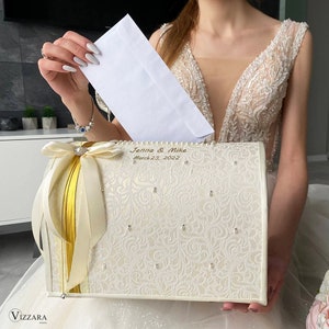 Kartenbox Elfenbein Hochzeit, personalisierte Box, Hochzeitsbox Elfenbein Hochzeit, Kartenbox für Hochzeit Elfenbein Hochzeit, Geschenk für