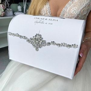 Scatola di carta Matrimonio bianco, Personalizzato, Scatola di carta di nozze Matrimonio bianco, Salvadanaio per matrimonio, Scatola di carta di nozze bianca, Scatola di carta per matrimonio