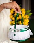 Flowers girls baskets Green and silver weddings Basket flower girls Green and silver weddings Flower girl basket Green and silver weddings