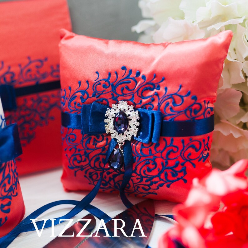 Ring Bearer Pillow Ideas Coral Wedding Handmade Ring Bearer Etsy