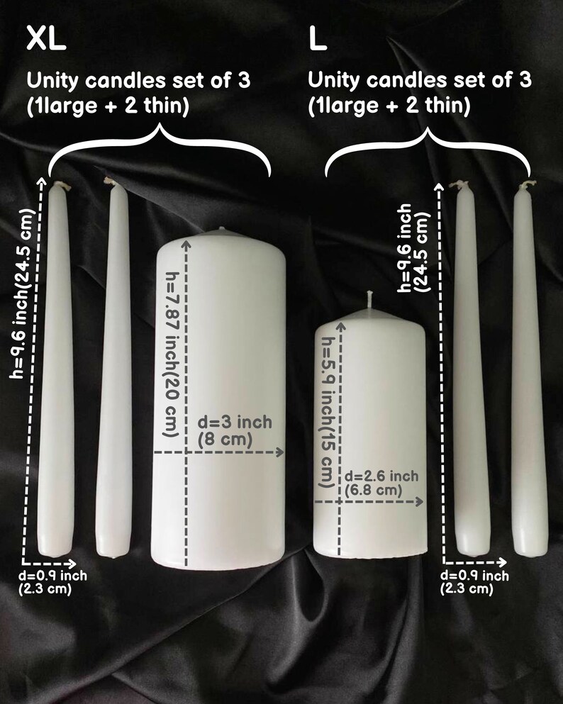 Wedding Candles Set of 3 Sage Green Wedding, Unity Candle Set for ...