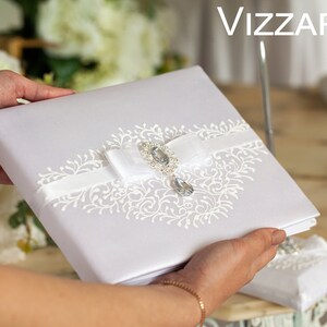 Wedding guests books Personalized White for wedding Weddings guest book White wedding Guest wedding book White weddings