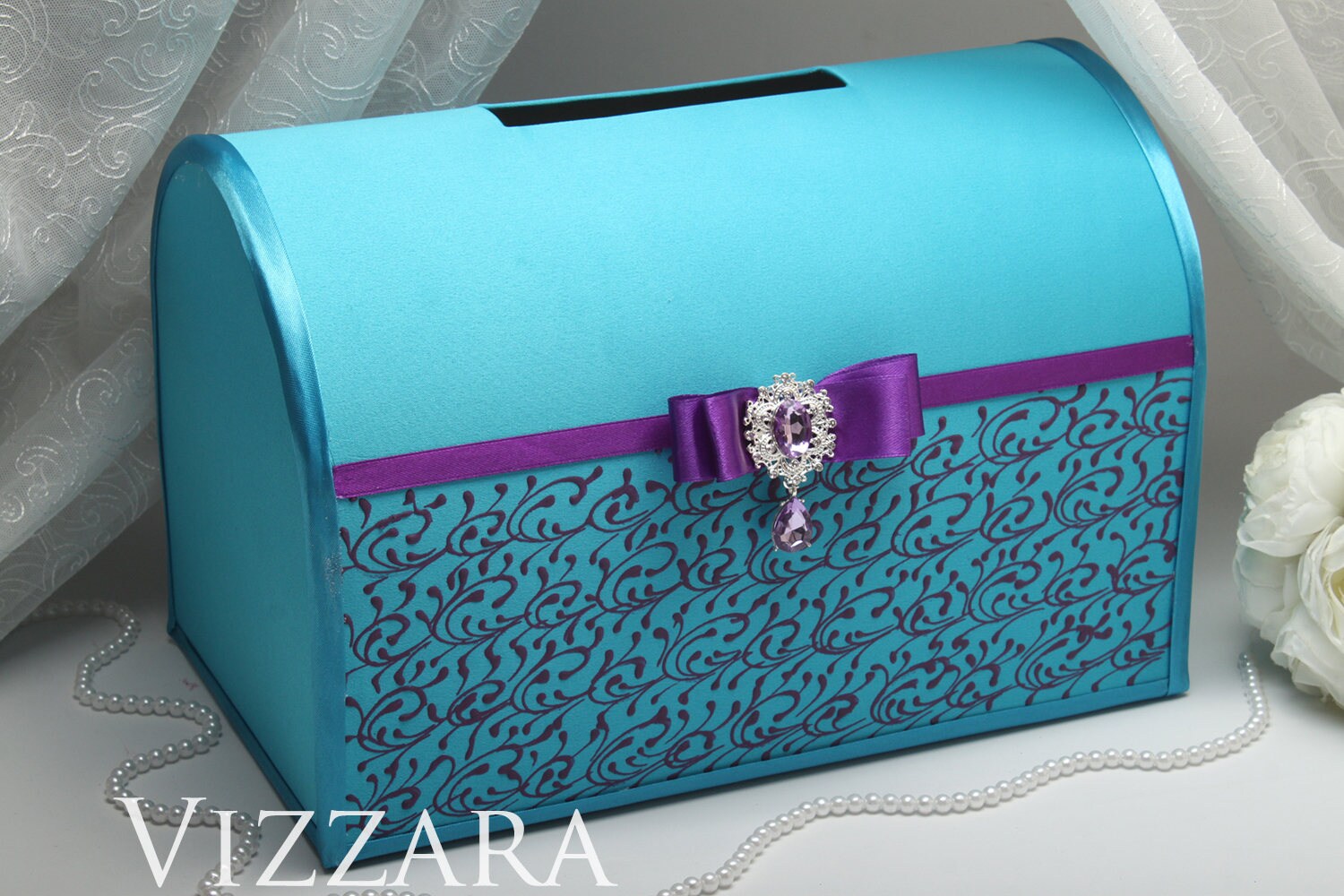 Wedding money boxes Turquoise wedding Money box weddings Etsy