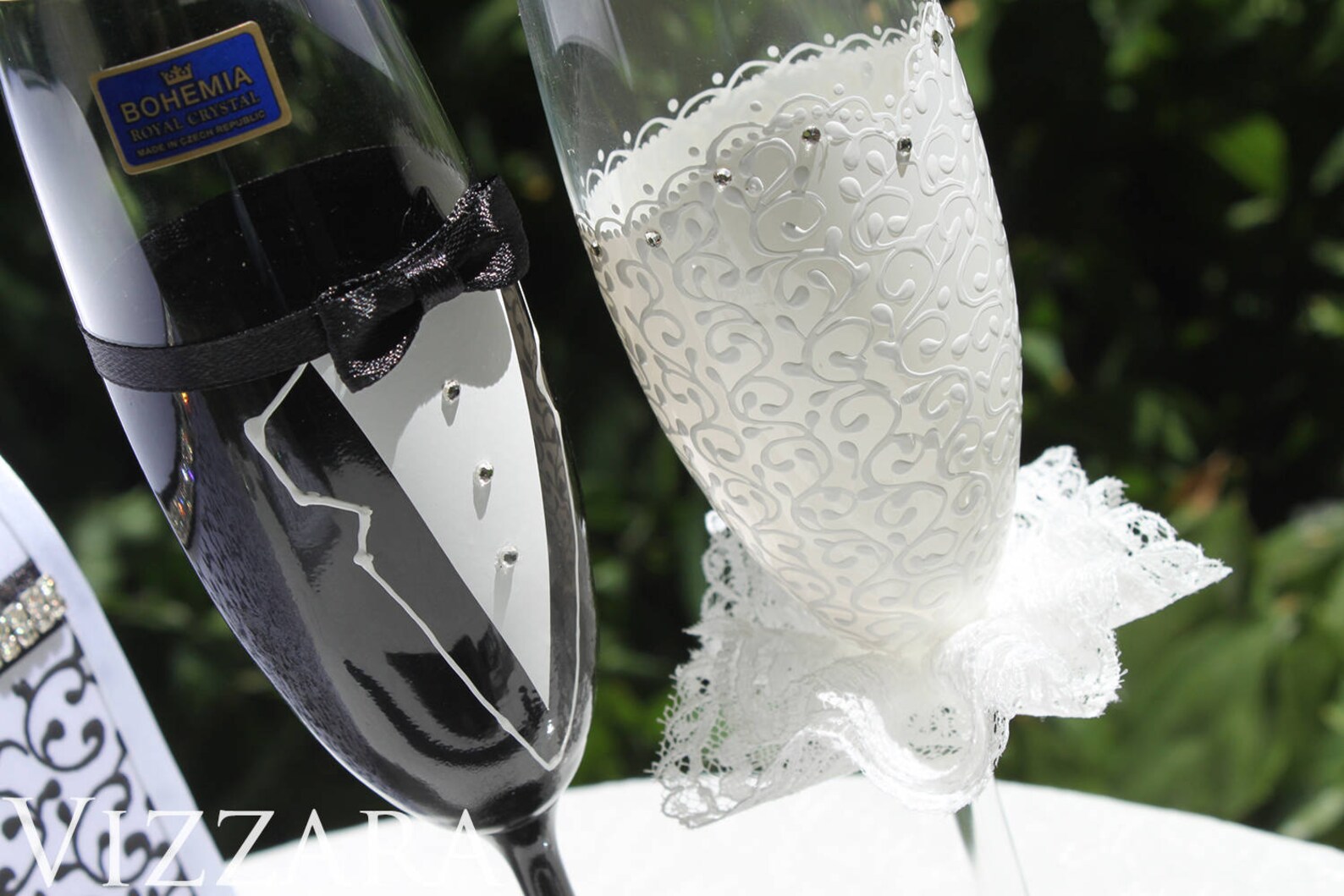 Bride and groom champagne glasses Bride and groom toasting Etsy