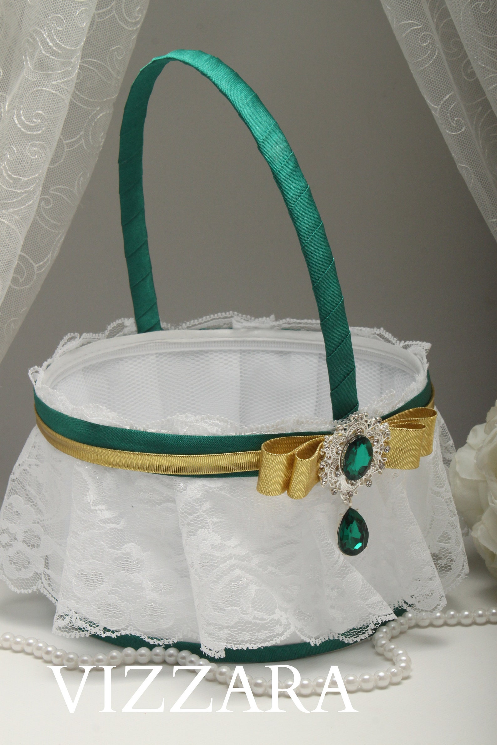 Flower girl baskets Green wedding Unique flower girl baskets Etsy