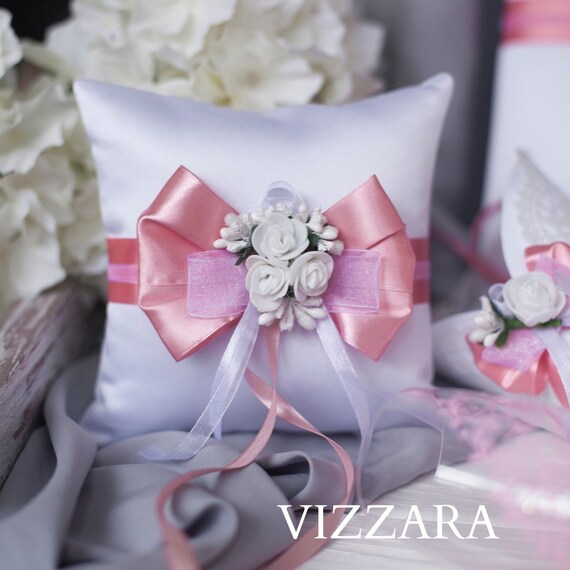 Ring bearers pillows Pink weddings Ring Wedding ring holder Ring bearer pillow