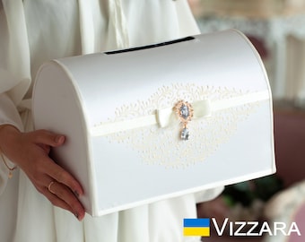 Wedding card box White and ivory wedding, Wedding money box White and ivory wedding, Personalized, Card box White wedding, Wedding card box