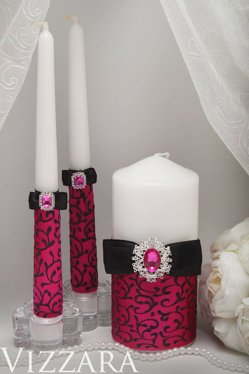 Unity candles set Pink wedding Unity candle alternatives Hot Etsy