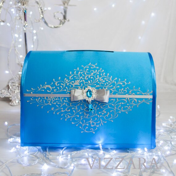 Wedding envelope box Turquoise wedding Envelope box wedding Etsy