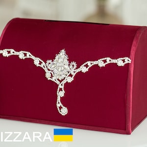 Boîte cartes pour un mariage bourgogne Boîte cartes pour mariage Mariages bourgogne personnalisés Boîtes cartes mariage couleur bordeaux
