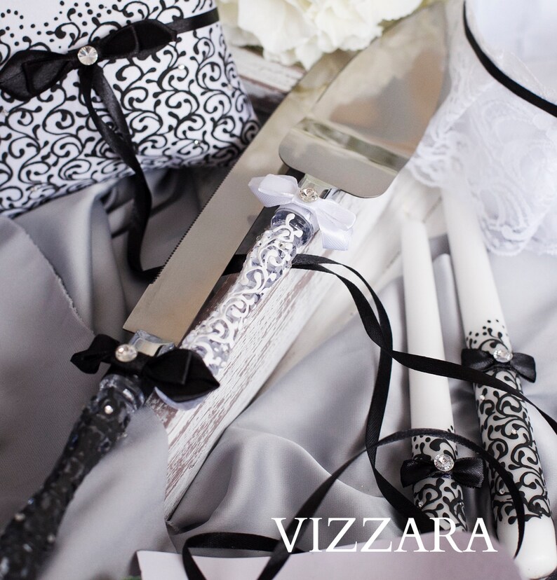 Wedding Server Set black wedding cake serving Set Wedding Cake Etsy