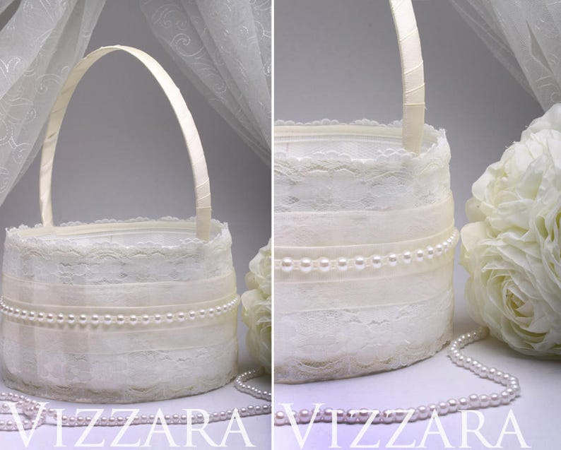flower girl bags ivory