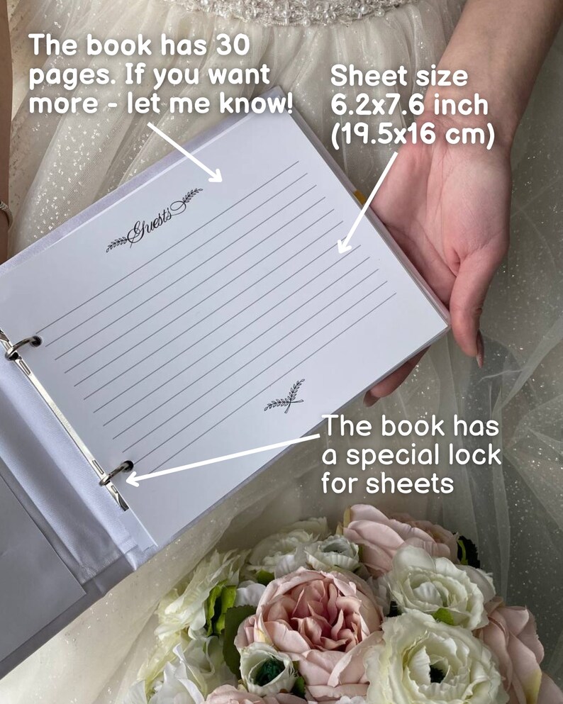 Wedding Guest Book Black Wedding Custom Wedding Guest Book Etsy