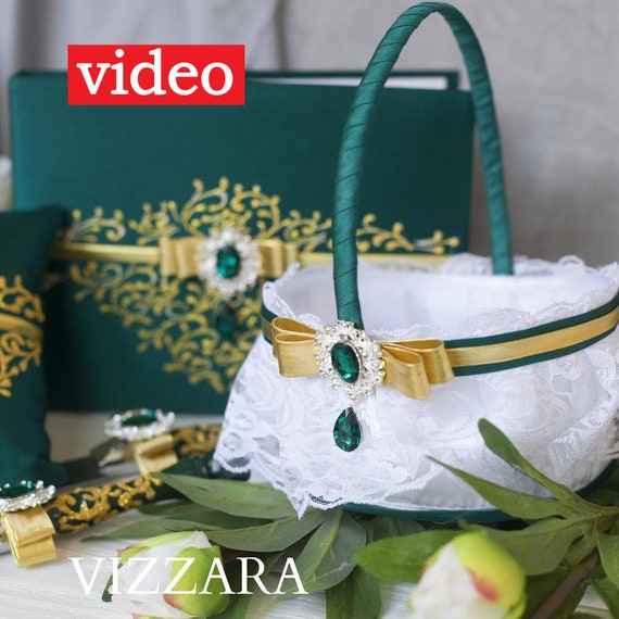 Flower girl baskets Green wedding Unique flower girl baskets Etsy