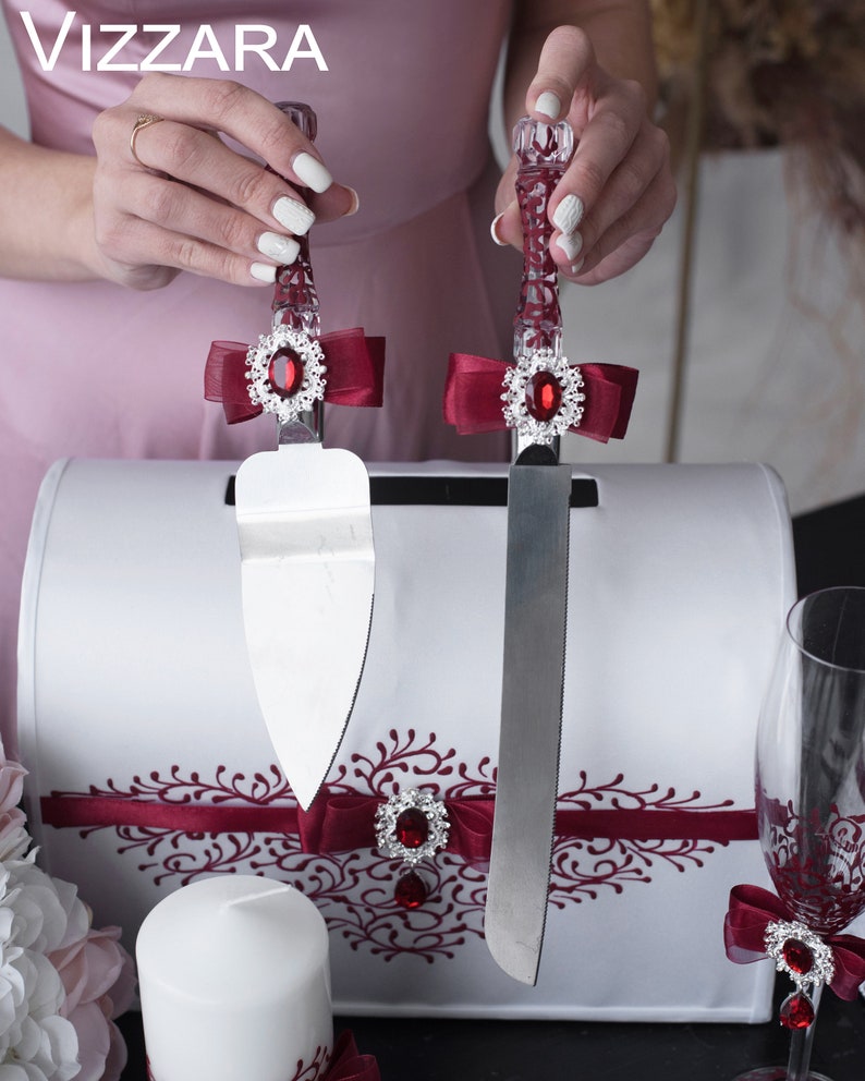 Basket Flower Girls White and Burgundy Wedding Flower Girl Etsy