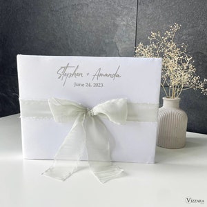 Guest book wedding Sage green wedding, Personalized, Wedding book White and sage green wedding, Wedding gift, Anniversary book Sage green