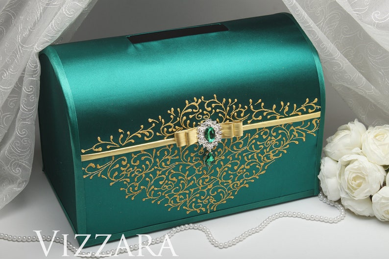 Wedding money boxes Green wedding Money box for weddings Green Etsy