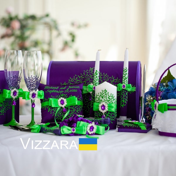 Purple Green Wedding - Etsy