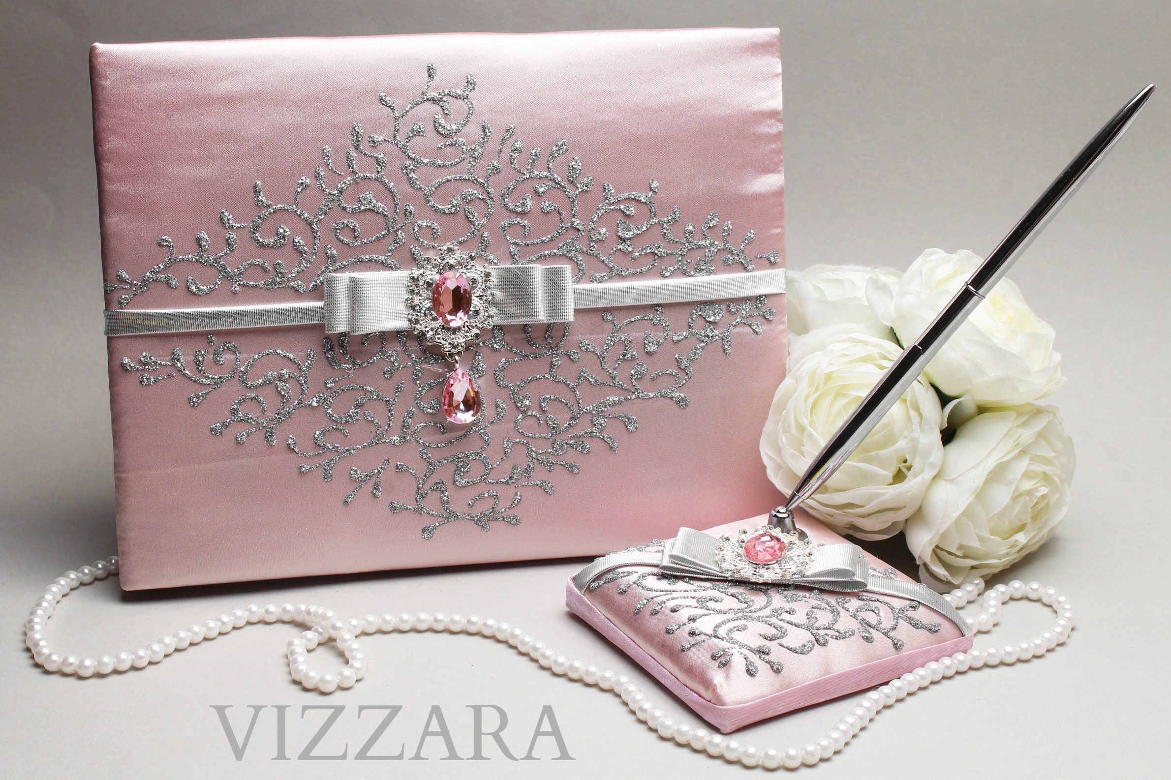 Weddings guest book Pink weddings Cheap wedding guest book Etsy