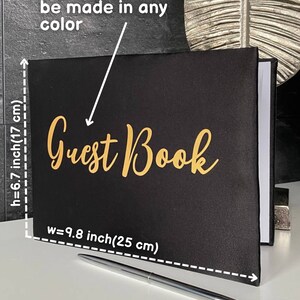 Wedding Guest Book Black Wedding, Custom Wedding Guest Book ...