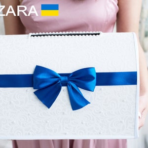 Caixa de cartão de casamento casamento azul real, personalizada, caixa de cartão para casamento casamento azul, caixa de cartão casamento azul real, caixa de dinheiro de casamento azul