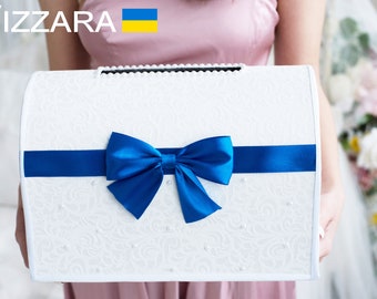 Wedding card box Royal blue wedding, Personalized, Card box for wedding Blue wedding, Card box Royal blue wedding, Wedding money box Blue