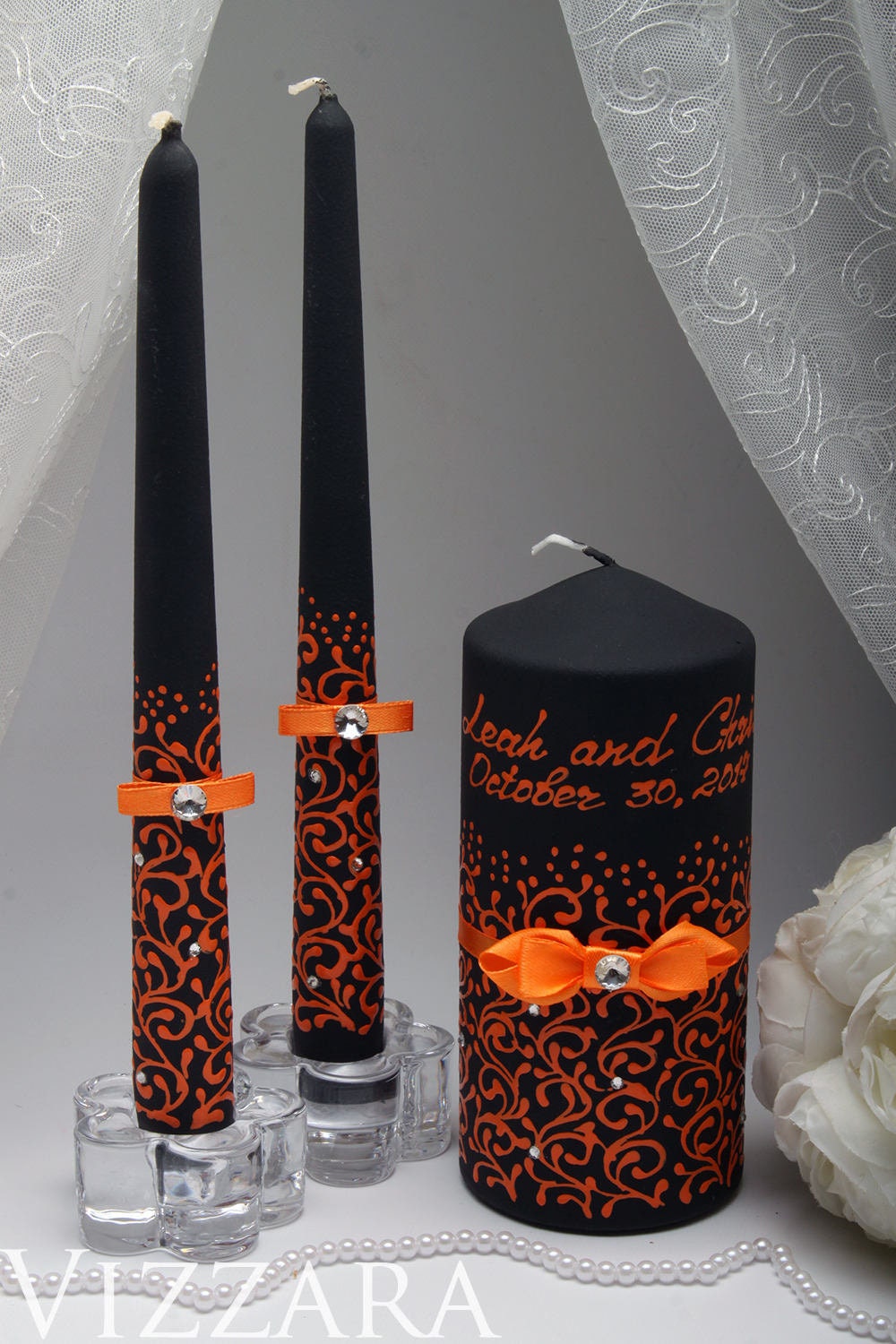 Halloween weddings Unity candle alternatives Halloween wedding Etsy