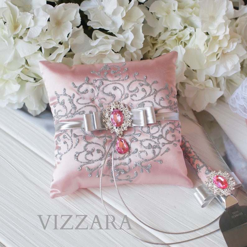 Ring Bearers Pillows Pink Wedding Cheap Ring Bearer Pillow Etsy