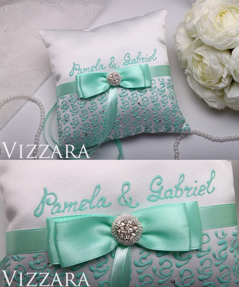 Wedding Ring pillow HEND PAINTED Lilac Wedding Purple Ring Etsy