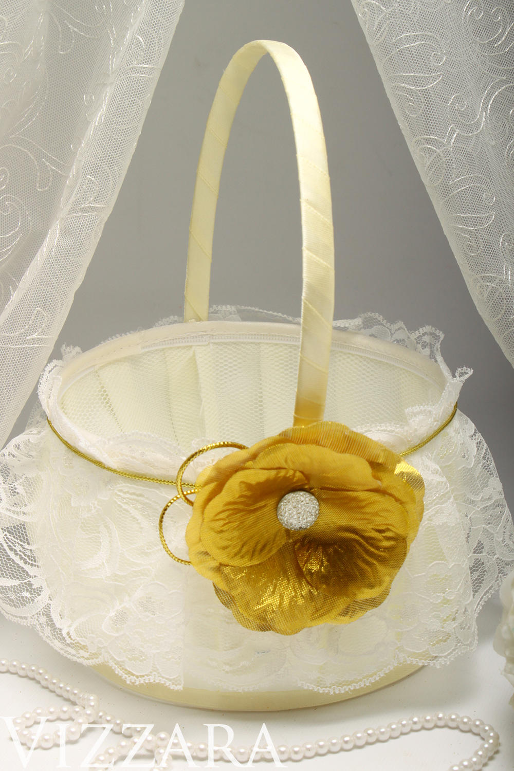 Flower girl basket wedding ideas basket wedding gold bridal Etsy