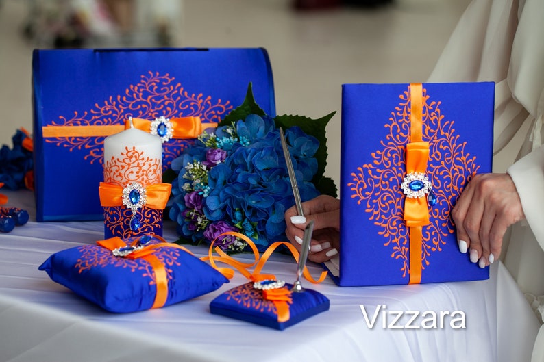 Bridal garter Royal blue wedding Garters wedding Royal blue wedding ideas Bridal garter set Royal blue and orange wedding Blue bridal garter