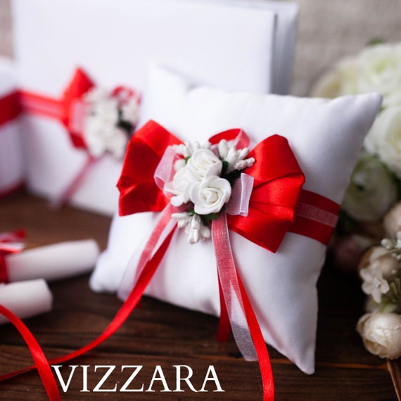 Ring Bearer Pillow Wedding red Pillow Ring Wedding red royal Etsy
