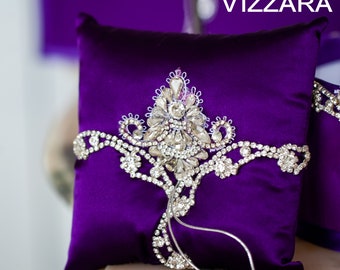 Ring bearer pillow Purple wedding, Ring bearer Purple, Wedding ring pillow, Purple ring pillow, Ring pillow wedding Purple, Ring pillow