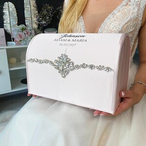 Wedding Box Pink Blush Wedding, Personalized Card Box, Card Box Pink ...