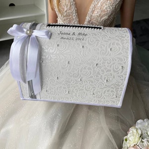 Hochzeitskartenbox Silberhochzeit, Personalisiert, Kartenbox zur Hochzeit Silber, Spardose Hochzeit, Kartenbox Hochzeit Silber, Hochzeitsbox