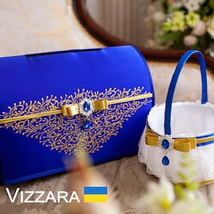 Сard box wedding Royal blue and gold weddings Personalized Box wedding card Royal blue and gold wedding Сard wedding box Royal blue weddings