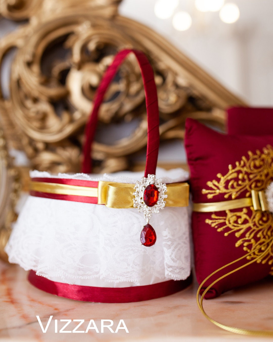 Hochzeitskorb Aus Spitze - Blumenmädchen Korb 25x25cm Für Rosenblätter & Konfetti