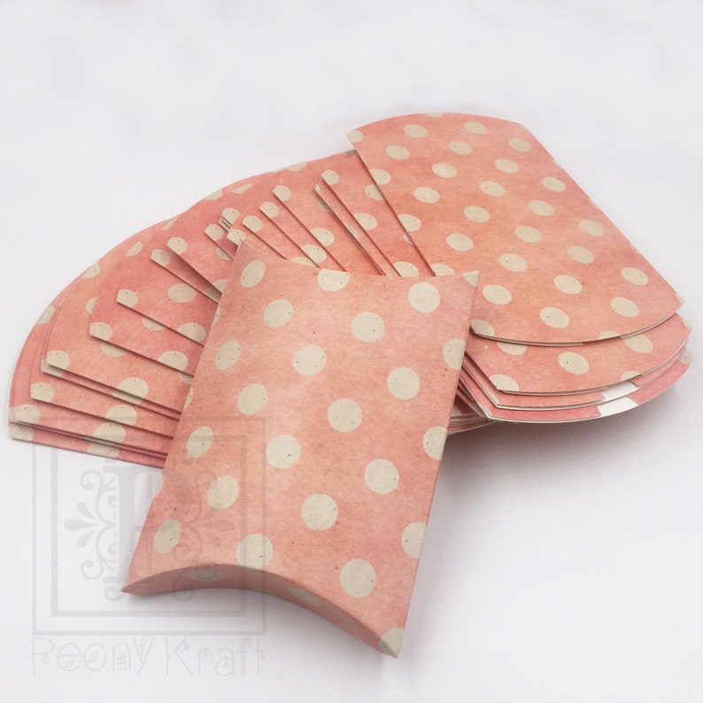 Holiday Gift Boxes Wedding Pillow Boxes Blue Pillow Boxes Baby Shower Pillow Boxes Size 5 12\u201d x 4\u201d x 1\u201d Polka Dot Pillow Boxes 10pcs