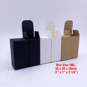 100pcs - 5ML Essential Oil Boxes, Infused Body Oil Boxes, Vitamin Oil Boxes, Cosmetic Boxes, Perfume  Boxes, Box Size: 26x26x56mm