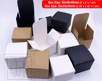 100 Boxes - Facial Cream Boxes, Skin Care Lotion Packaging Boxes, Eye Cream Boxes, Cosmetic Packing Boxes, Size: 50x50x40mm & 55x55x45mm