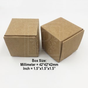 100pcs - Lip Balm Boxes, Ointment Boxes, Eye Cream Boxes, Cosmetic Boxes, Kraft Packing Boxes, Box Size: 42x42x42mm