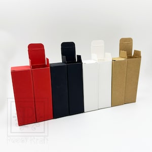 100 cajas: cajas para brillo labial, perfumes, aceites esenciales, vitaminas y cosméticos, embalaje rojo, tamaño 30 x 30 x 90 mm.
