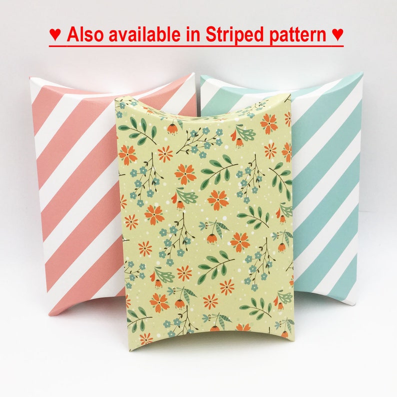 Holiday Gift Boxes Wedding Pillow Boxes Blue Pillow Boxes Baby Shower Pillow Boxes Size 5 12\u201d x 4\u201d x 1\u201d Polka Dot Pillow Boxes 10pcs