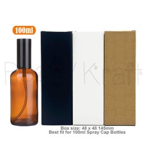 25-500 boîtes d'huiles essentielles de 100 ml, emballage de parfum de 48 x 48 x 145 mm pour flacons pulvérisateurs, livraison DDP GRATUITE