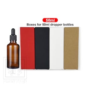 100 scatole per flaconi contagocce da 50 ml - Scatole per oli essenziali, scatole per oli infusi, scatole per oli vitaminici e oli cosmetici, dimensioni scatola 40x40x120 mm