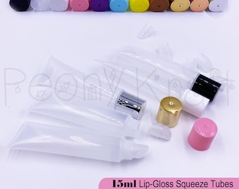 5 à 500 tubes de gloss vides de 15 m, emballage cosmétique, livraison DDP gratuite