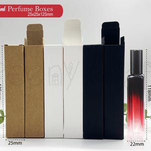 100 szt. pudełek na perfumy 25x25x125 mm, 15 ml wysokie butelki, pudełka na perfumy i wody kolońskie