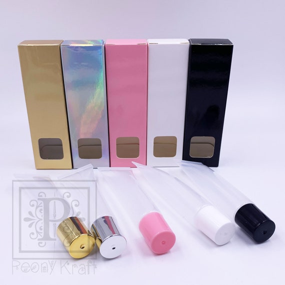 50 Leere 15 Ml Lipgloss-Tuben Zum Selberfüllen – Weich, Klar & Mit Goldkappen