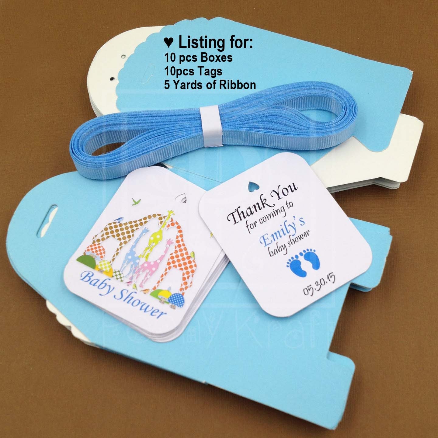 Set of 10pcs Baby Shower Gift Boxes With Tags It's A Etsy