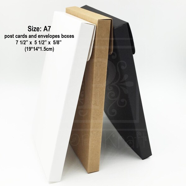 Listado personalizado para Lysiane - 100 Kraft Post Card Boxes, Tamaño: 19cm x 14cm x 1.5cm